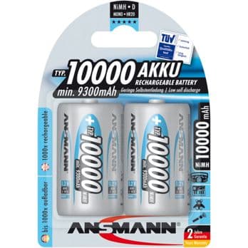 Foto: 1x2 Ansmann NiMH Akku 10000 Mono D 9300 mAh          5030642