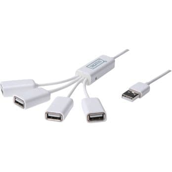 Foto: DIGITUS Slim Spider USB-Hub 4-Ports, 4 x USB A/F    DA-70216