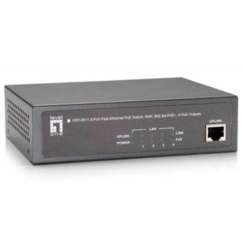 Foto: LevelOne FEP-0511W90 5-Port-Fast Ethernet-PoE-Switch