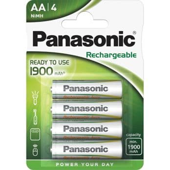 Foto: 1x4 Panasonic Akku NiMH Mignon AA 1900 mAh Ready to Use