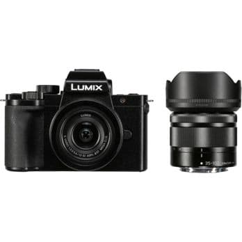 Foto: Panasonic Lumix DC-G110 schwarz + H-FS 12-32 + H-FS 35-100