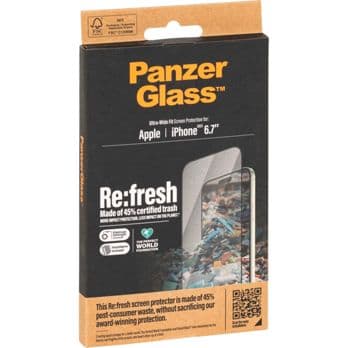 Foto: PanzerGlass Screen Protector Recycled Glass clear iP 15 Plus