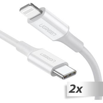 Foto: 2x1 UGREEN Lightning To Type-C Cable 1m white