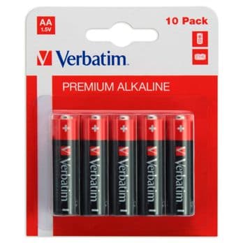 Foto: 1x10 Verbatim Alkaline Batterie Mignon AA LR 06            49875