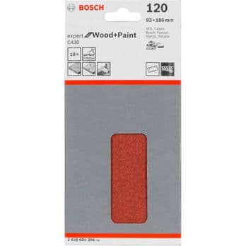 Foto: Bosch Schleifblatt C 430 Holz + Lack 93x186MM Körnung 120 10 St.