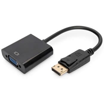 Foto: DIGITUS DisplayPort Ad/Konverter DP - HD15 St/Bu, 15cm schwarz