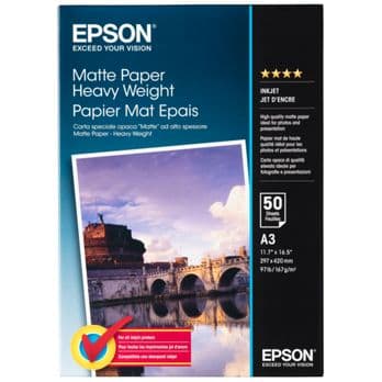 Foto: Epson Matte Paper - Heavy Weight A 3, 50 Blatt, 167 g    S 041261