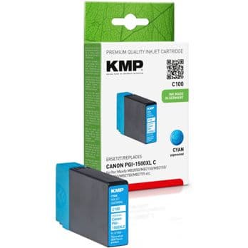 Foto: KMP C100 Tintenpatrone cyan kompatibel mit Canon PGI-1500 XL