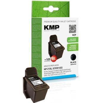 Foto: KMP H29 Tintenpatrone schwarz kompatibel mit HP C 9351 AE