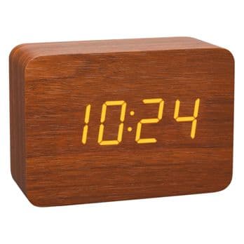 Foto: TFA 60.2549.08 CLOCCO Funkwecker Holz-Optik braun
