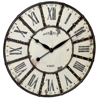 Foto: TFA 60.3039.02 VINTAGE XXL Design Wanduhr