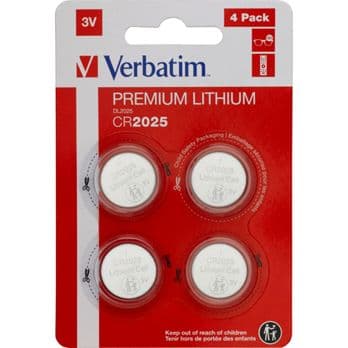 Foto: 1x4 Verbatim CR 2025 Lithium Batterie           49532