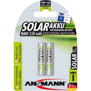 Foto: 1x2 Ansmann maxE NiMH Akku Micro AAA 550 mAh SOLAR