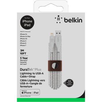 Foto: Belkin DuraTek Plus Lightning / USB-A Kabel 3m weiß