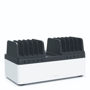 Foto: Belkin Multi-Ladestation + feste Fächer inkl.10-Port USB-Ladeger.