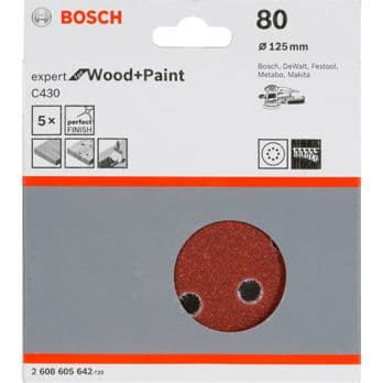 Foto: Bosch Schleifblatt C 430 D125MM Holz Körnung 80 5 St.