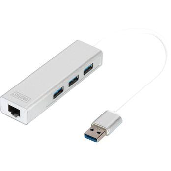 Foto: DIGITUS USB 3.0 3-Port Hub & Gigabit LAN-Adapter