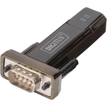 Foto: DIGITUS USB2.0 Seriell-Adapter DSUB 9M inkl. USB A Kabel 80cm