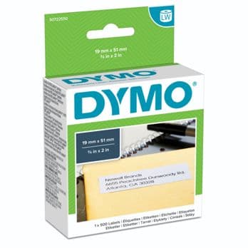 Foto: Dymo Vielzweck-Etiketten 19 x 51 mm weiß 500 St.    11355