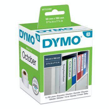 Foto: Dymo Ordner-Etiketten breit 59 x 190 mm weiß 110 St.   99019