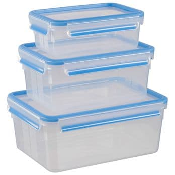 Foto: Emsa Food Clip&Close 508567 3er Set transparent/blau