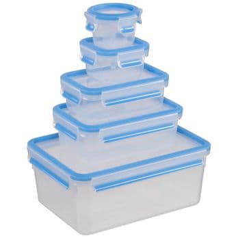 Foto: Emsa Food Clip&Close 508568 5er Set transparent/blau