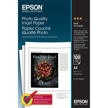 Foto: Epson Photo Quality Inkjet Paper A 4, 100 Blatt, 102 g   S 041061