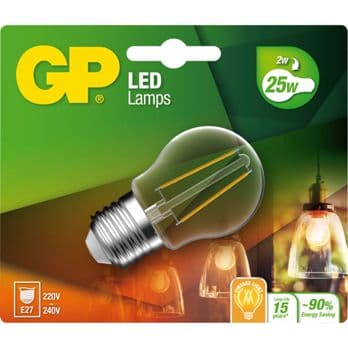 Foto: GP Lighting Filament Mini Globe E27 2W (25W) 250 lm    GP 078111