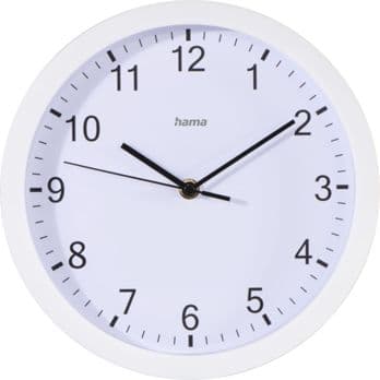 Foto: Hama Wanduhr Pure           25cm geräuscharm, weiß         186341