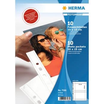 Foto: Herma fotophan 10x15 quer   weiß 10 Blatt                    7586