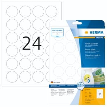 Foto: Herma Movable Etiketten  rund 40 25 Blatt DIN A4 600 Stück   5066