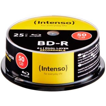 Foto: 1x25 Intenso BD-R 50GB 6x Speed, Cakebox