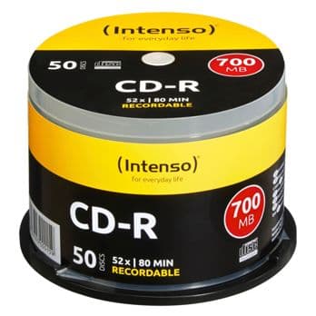 Foto: 1x50 Intenso CD-R 80 / 700MB 52x Speed, Cakebox