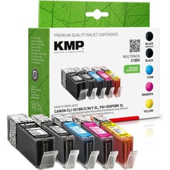 Foto: KMP C100V Multipack kompatibel mit Canon PGI-550/CLI-551 XL