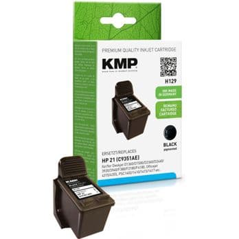Foto: KMP H129 Tintenpatrone schwarz kompatibel mit HP C 9351 AE
