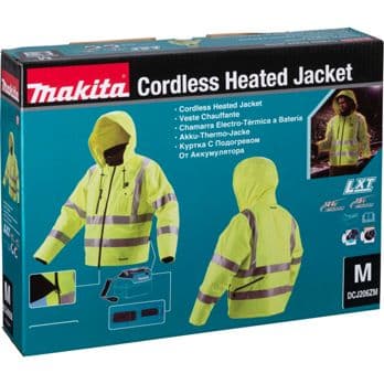 Foto: Makita DCJ206Z Gr.M gelb Akku-Thermojacke