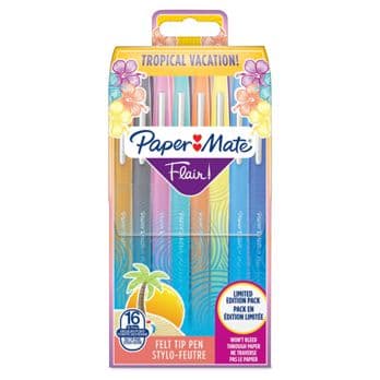 Foto: 1x16 Paper Mate Flair Filzstifte Tropical Vacation M 0,7 mm