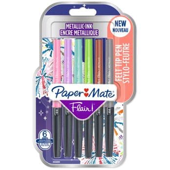 Foto: 1x6 Paper Mate Flair Metallic Filzstifte M 0,7 mm