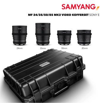 Foto: Samyang MF 24/35/50/85 MK2 VDSLR Kofferset Sony E