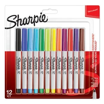 Foto: 1x12 Sharpie Permanentmarker UF 12 Farben