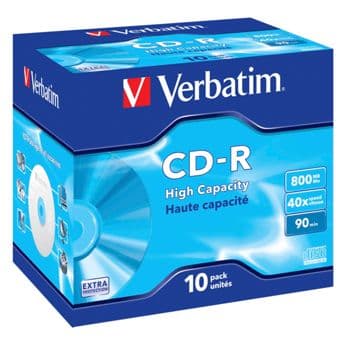 Foto: 1x10 Verbatim CD-R 90 / 800MB JC 48x Speed, ExtraProtection