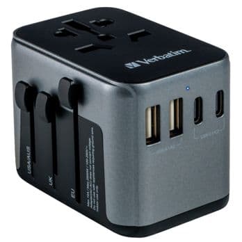 Foto: Verbatim Uni.Travel Adapt.UTA-03 USB-C 30W 2xUSB-C 2xUSB-A  49545