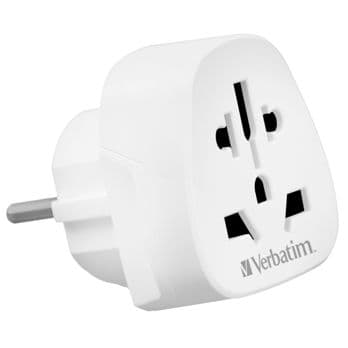 Foto: Verbatim World to Europe Travel Adapter Plug, weiß WTEU-02 49549