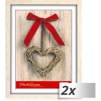 Foto: 1x2 ZEP Photo Frame weiß   20x30 Kunststoff Rahmen          M484w